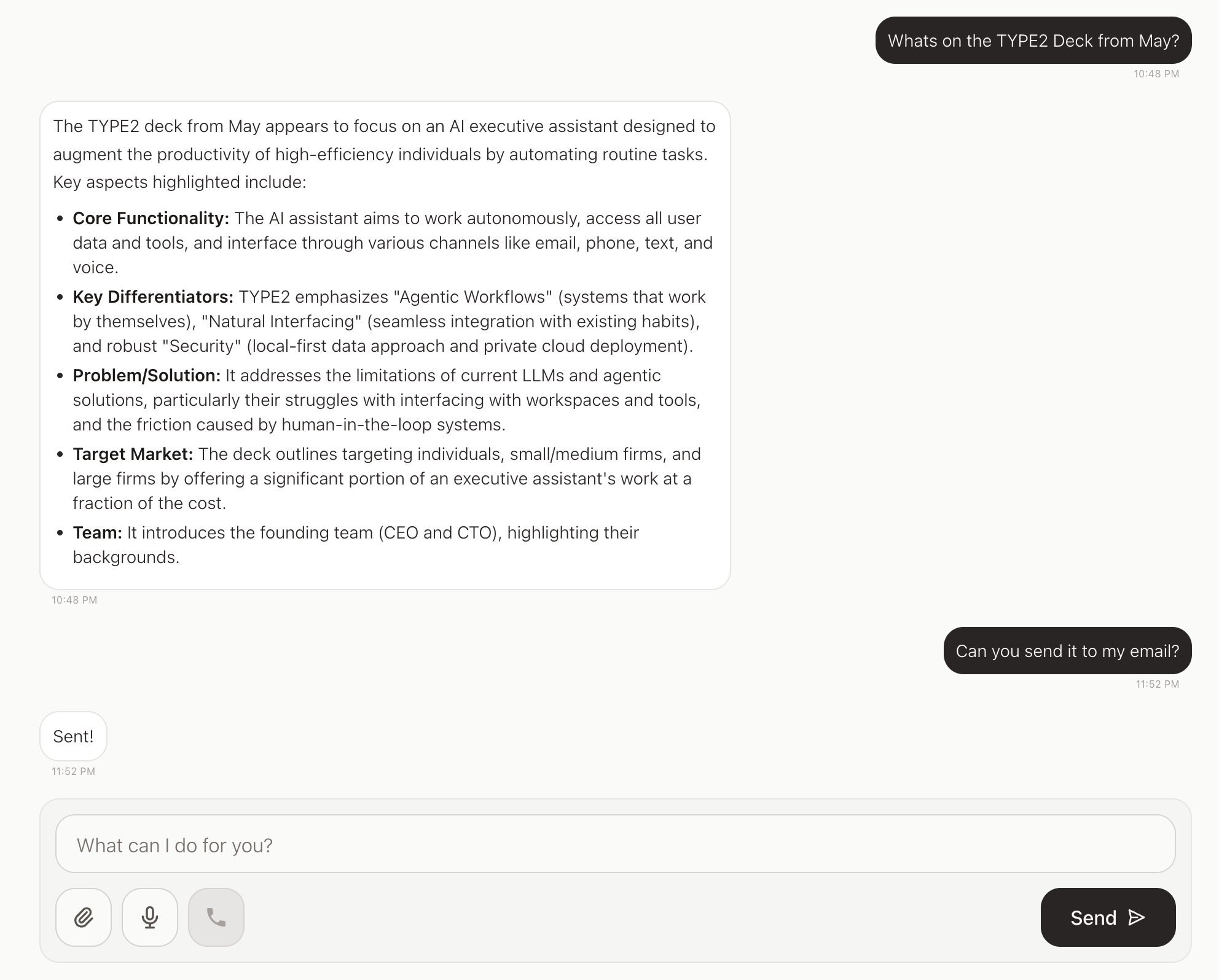 Squire document search interface showing AI-powered knowledge base, universal search capabilities, and intelligent document retrieval across email and files